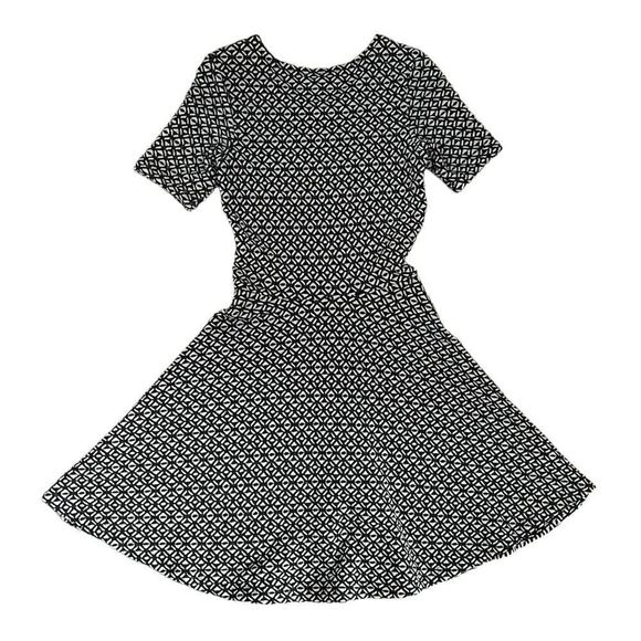 Top Shop Women's Size 2 Knit Stretch Fit Flare Dress Blue White EUC - Picture 4 of 6